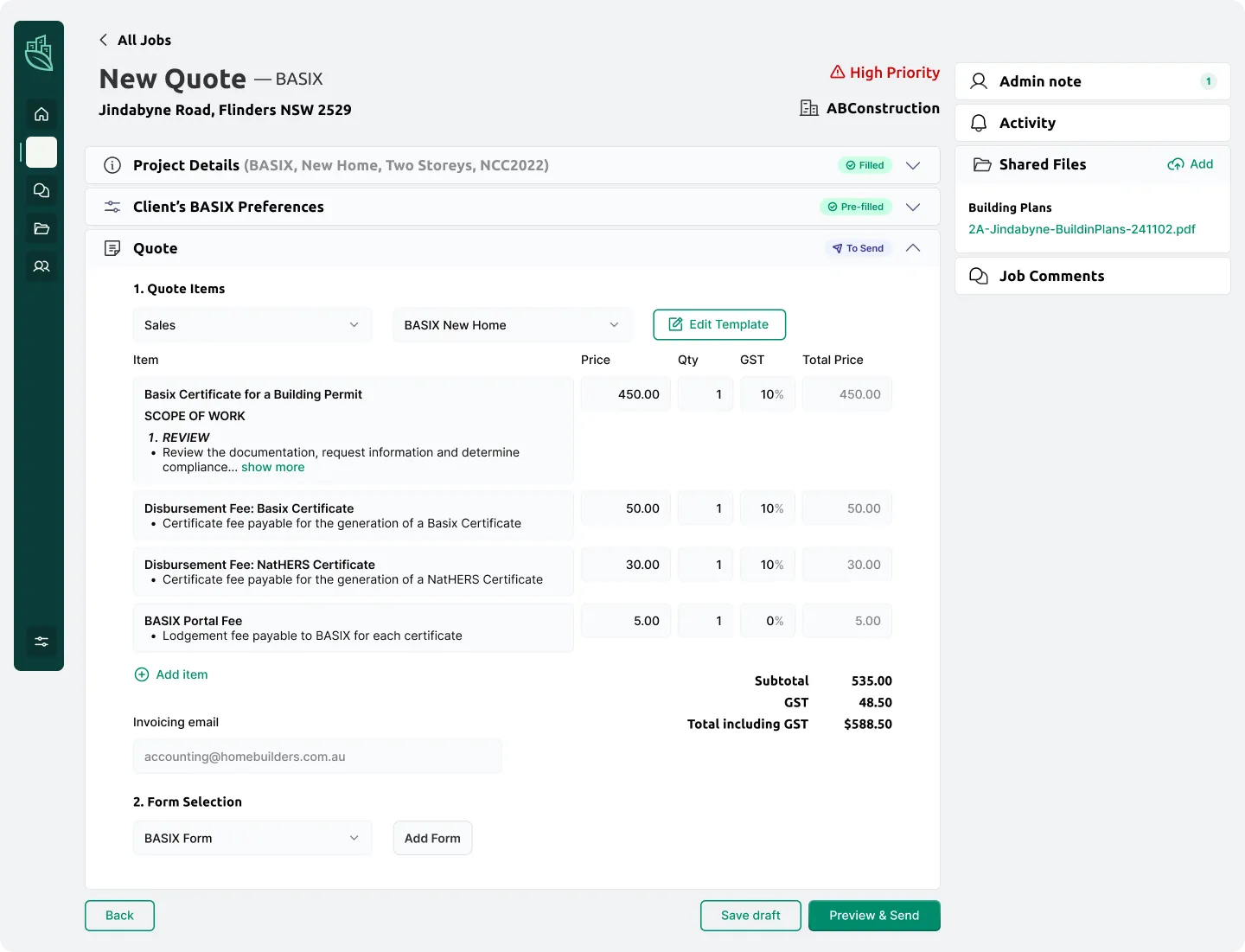 PRIMA permit workflow interface